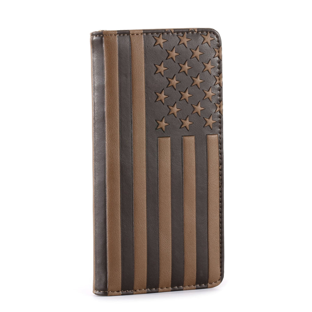 Patriotic Collection Bifold Long PU Leather Wallet - 260 Broadway Boutique