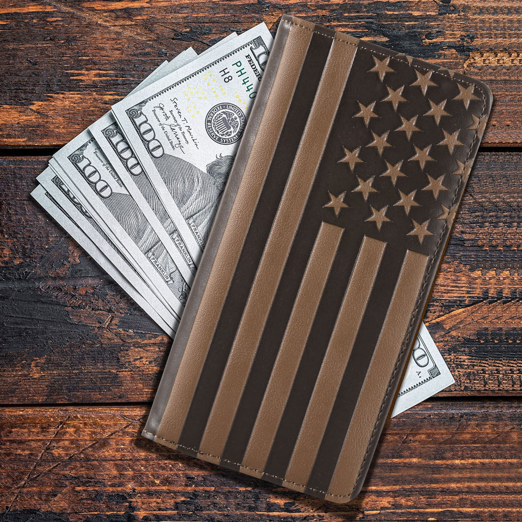 Patriotic Collection Bifold Long PU Leather Wallet - 260 Broadway Boutique