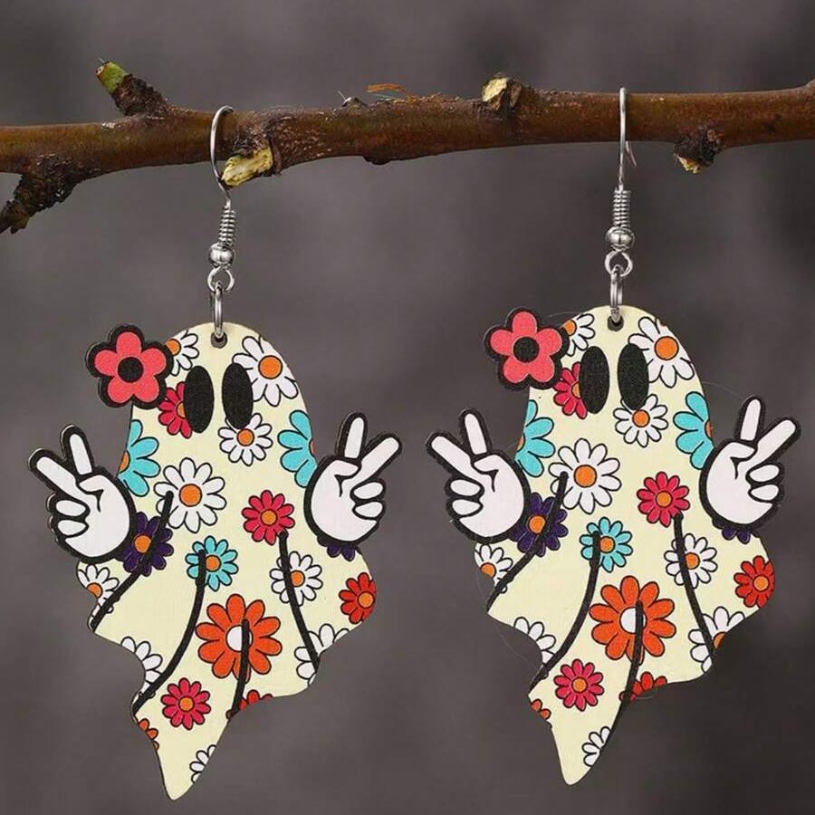 Peace Ghost Earrings - 260 Broadway Boutique