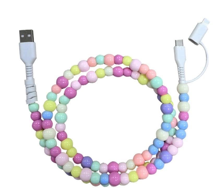 Pearl Beaded Cell Phone Charger - 260 Broadway Boutique