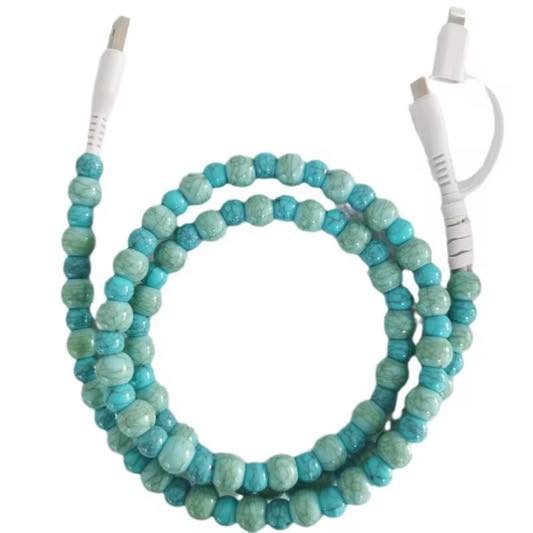 Pearl Beaded Cell Phone Charger - 260 Broadway Boutique