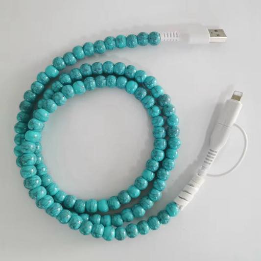 Pearl Beaded Cell Phone Charger - 260 Broadway Boutique