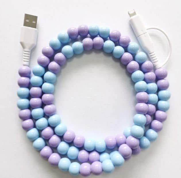 Pearl Beaded Cell Phone Charger - 260 Broadway Boutique