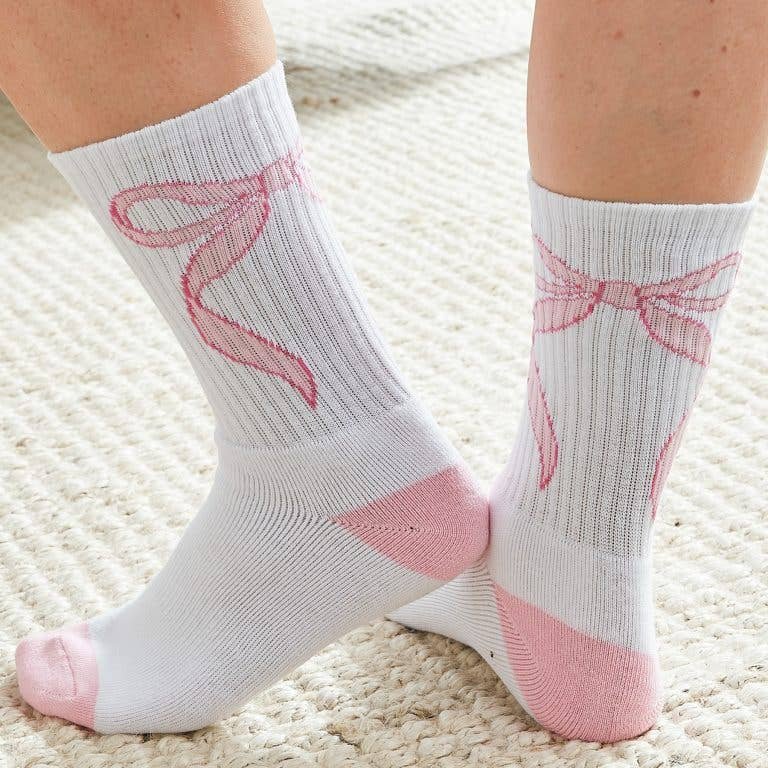 Pink Bow Socks - 260 Broadway Boutique