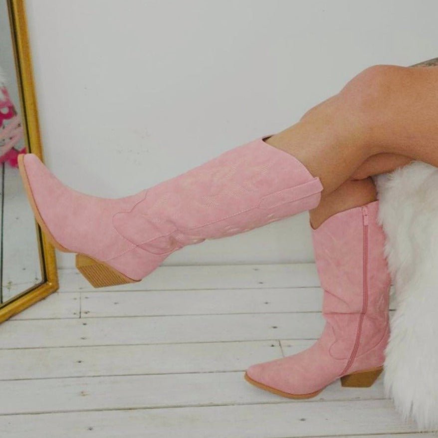 Pink Forever Cowgirl Boots - 260 Broadway Boutique