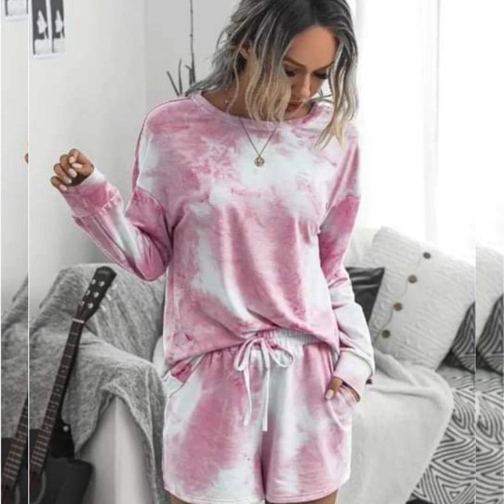 Pink Tie Dye Lounge Set - 260 Broadway Boutique