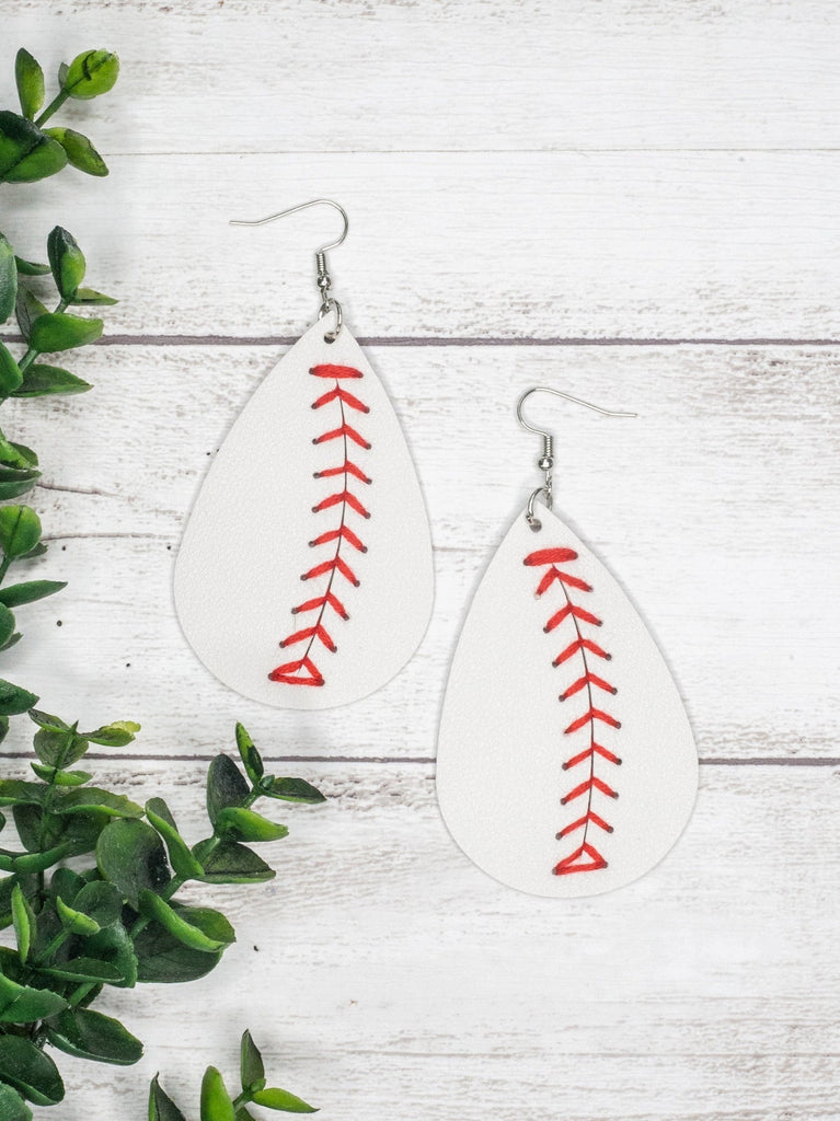 Pitch Please Baseball & Softball Teardrop Earrings - 260 Broadway Boutique