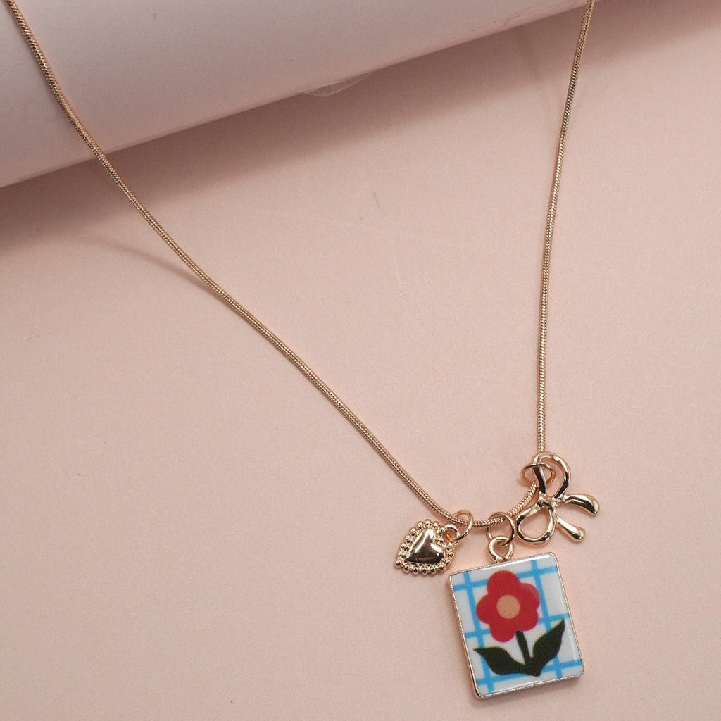 Porcelain Cluster Charm Necklace - 260 Broadway Boutique