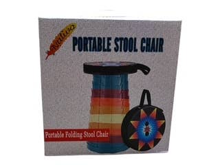 Portable Folding Stool - Southwestern Pattern - 260 Broadway Boutique