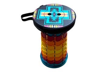Portable Folding Stool - Southwestern Pattern - 260 Broadway Boutique