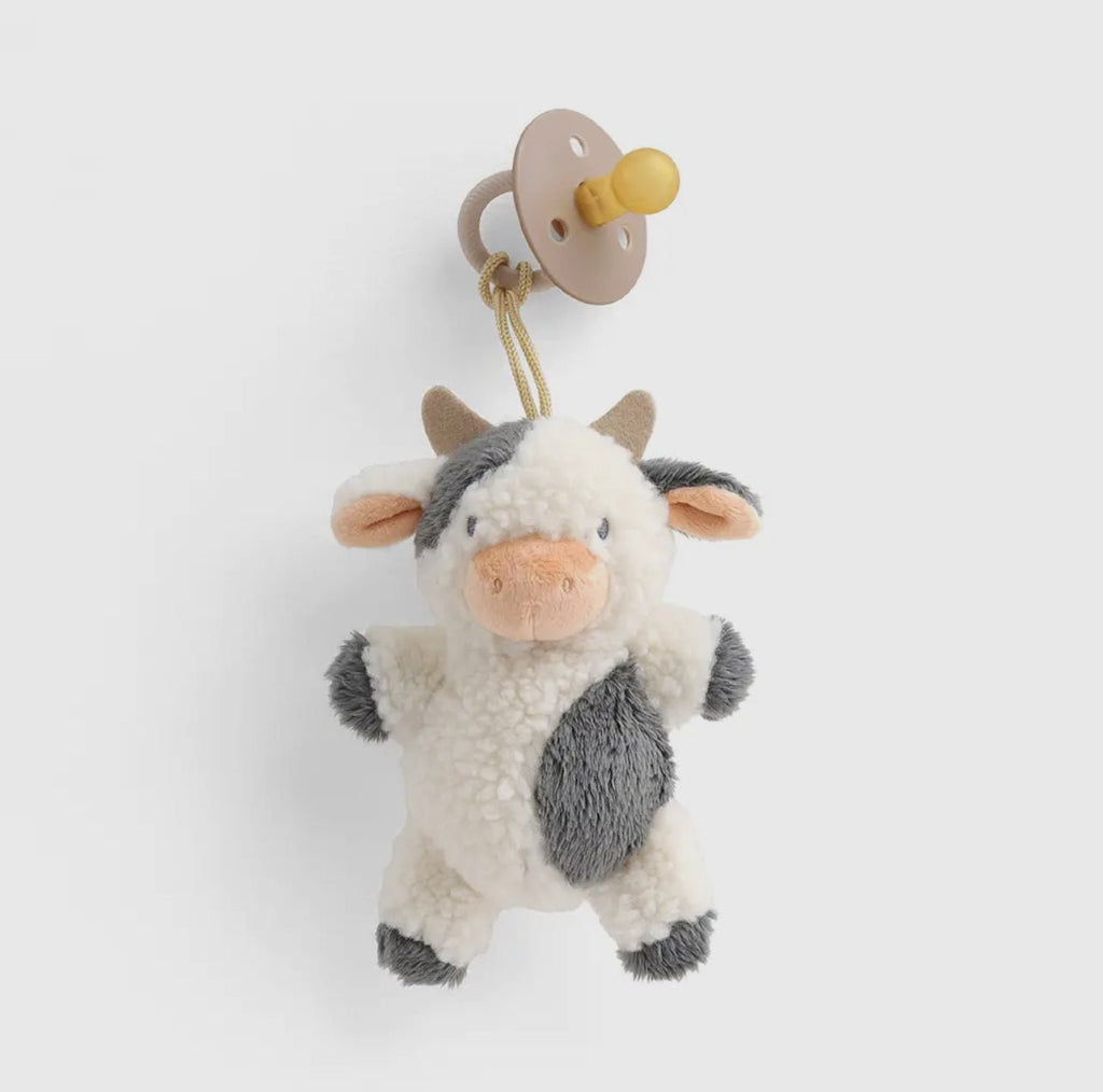 ** Pre - Order** Cow Bitzy Pal Paci and Holder - 260 Broadway Boutique