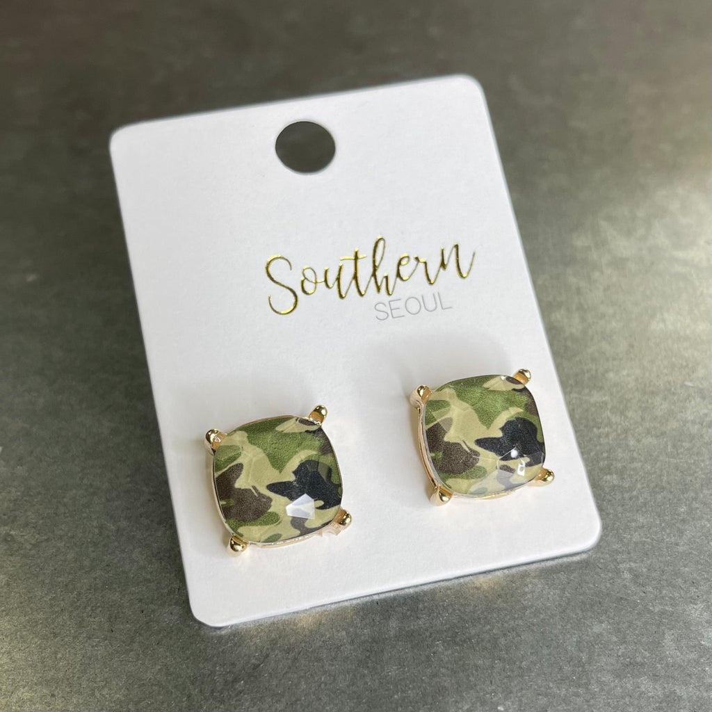 Proud Camo Studs - 260 Broadway Boutique