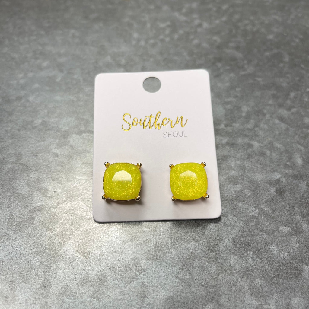 Proud Yellow Sun Sparkle Stud - 260 Broadway Boutique