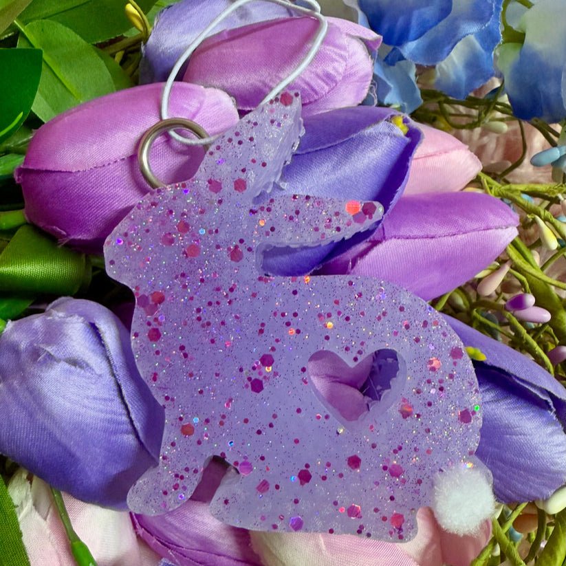 Purple Glitter Bunny Car Freshie - 260 Broadway Boutique