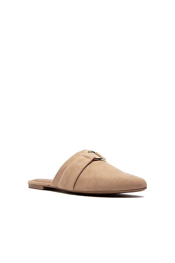 Qupid Swirl Warm Taupe Ballerina Mule - 260 Broadway Boutique