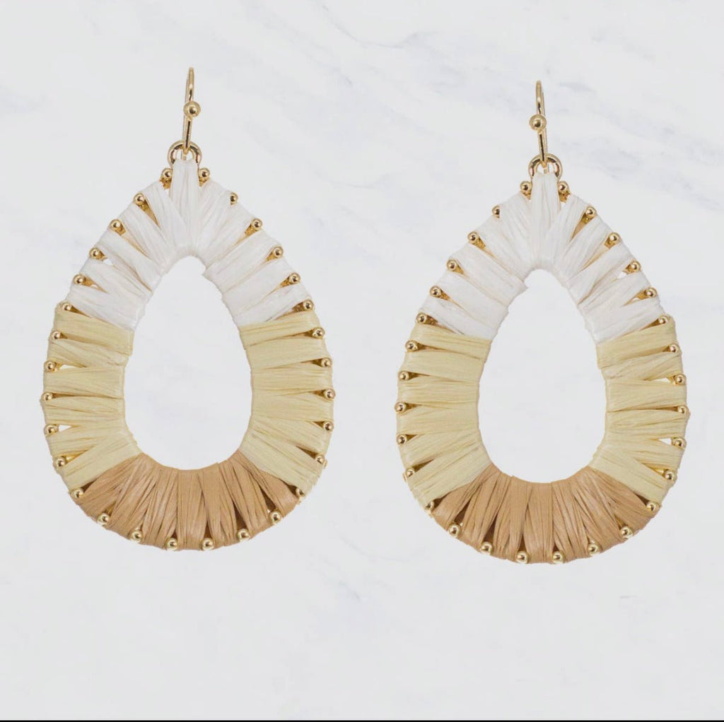 Raffia Earrings - 260 Broadway Boutique