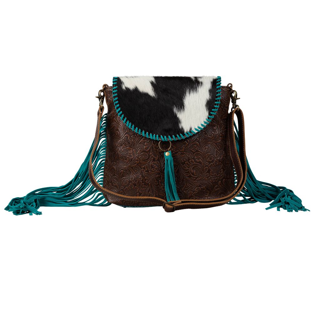 Range Rider Fringed Leather & Hairon Bag - 260 Broadway Boutique