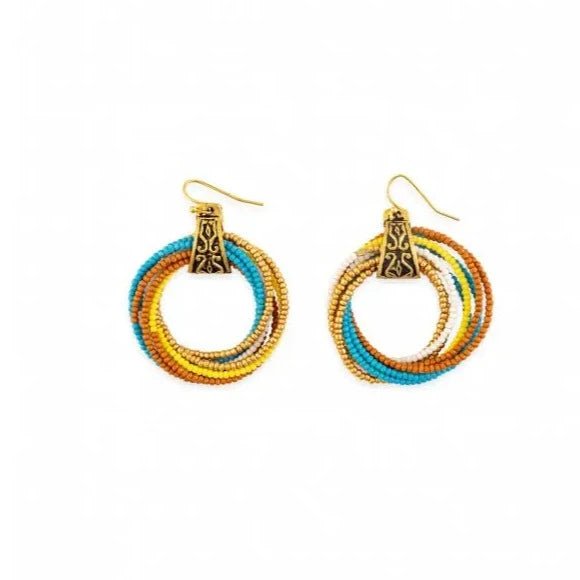 Ribbon of Life Beaded Earrings - 260 Broadway Boutique