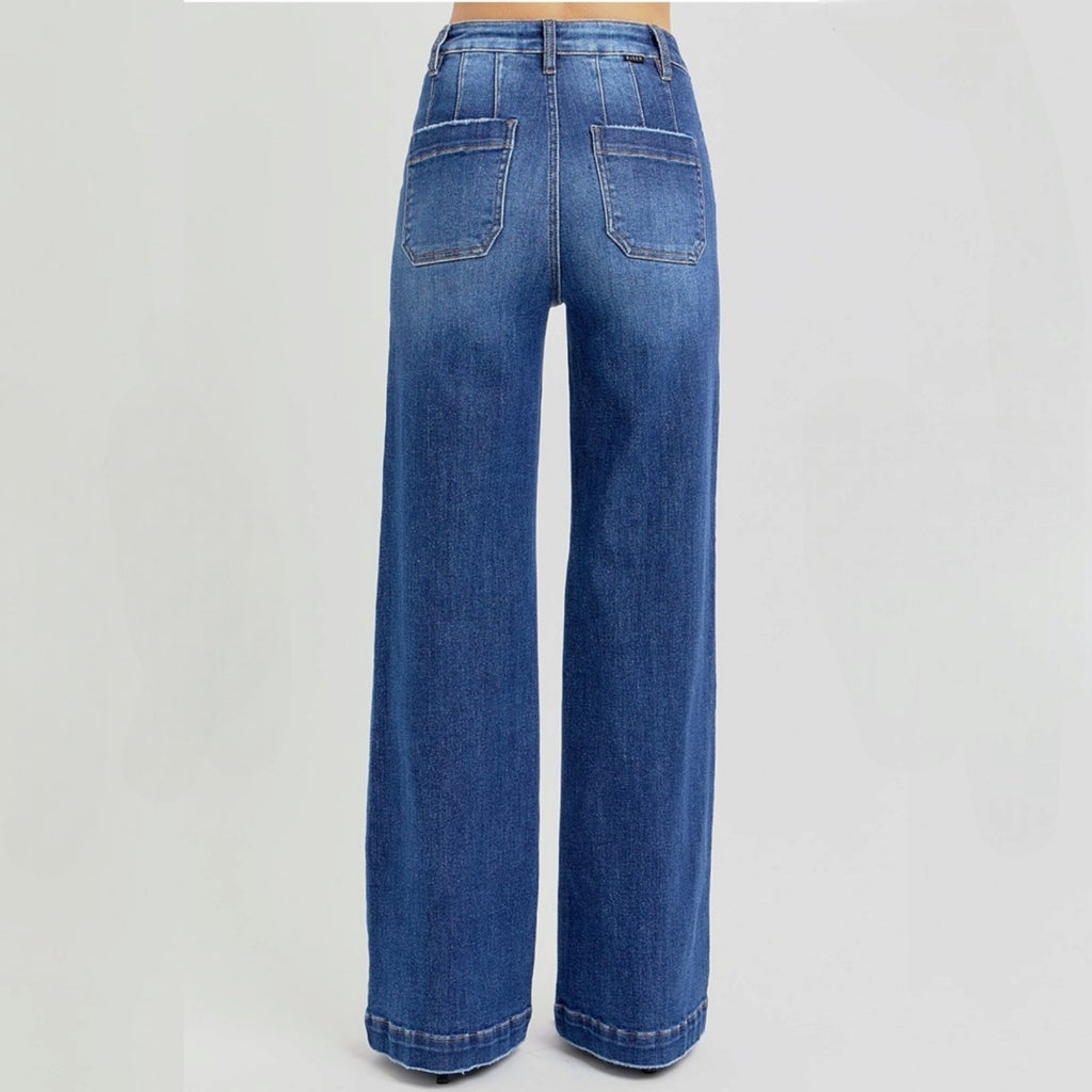 RISEN High Rise Slanted Pocket Jeans - 260 Broadway Boutique