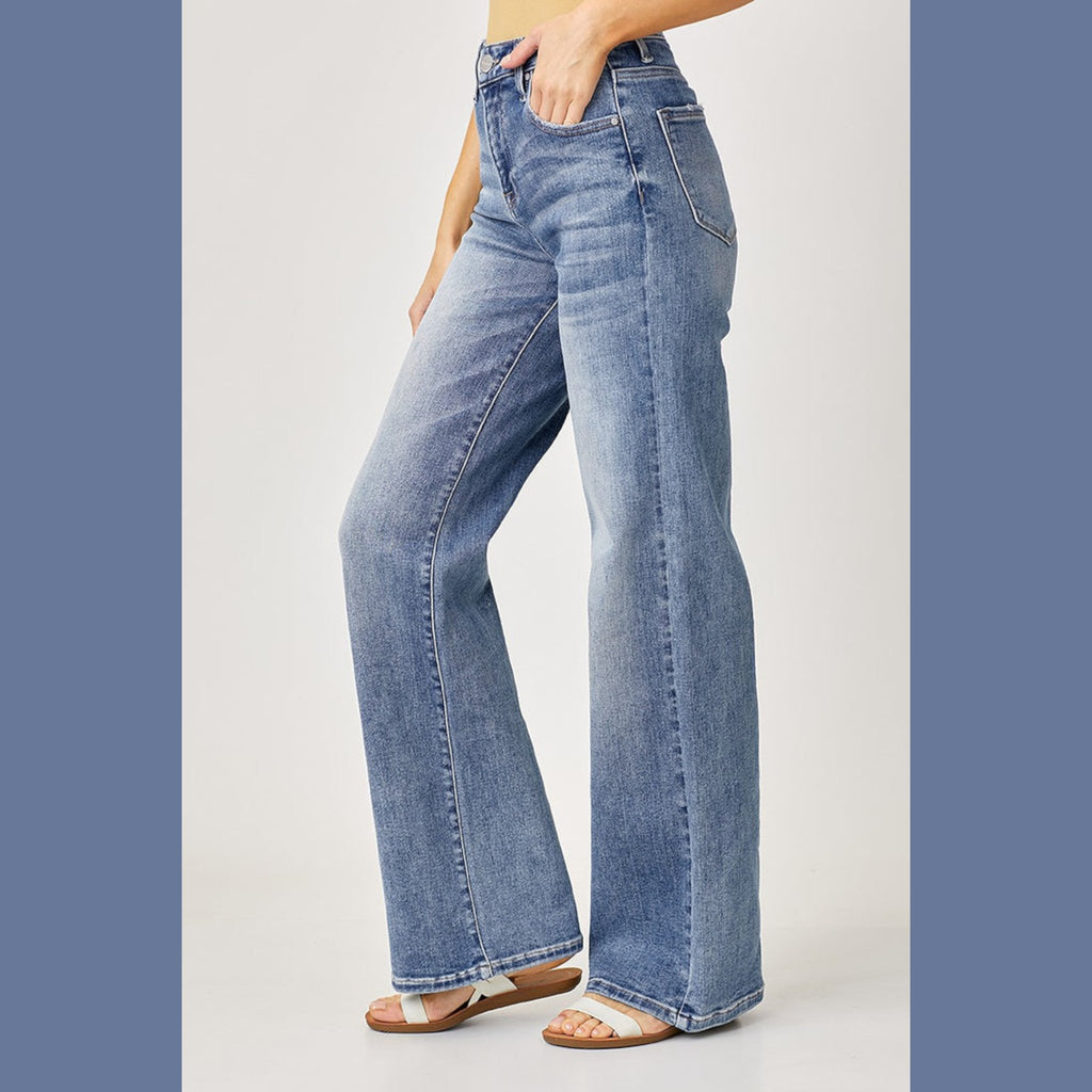 RISEN Mid Rise Wide Leg Jeans - 260 Broadway Boutique