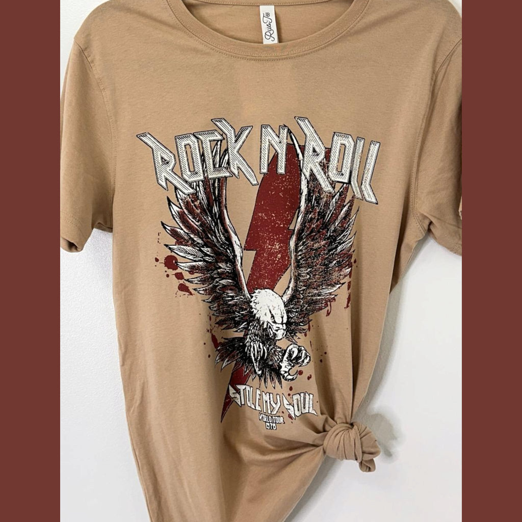 Rock & Roll Eagle Tshirt - 260 Broadway Boutique