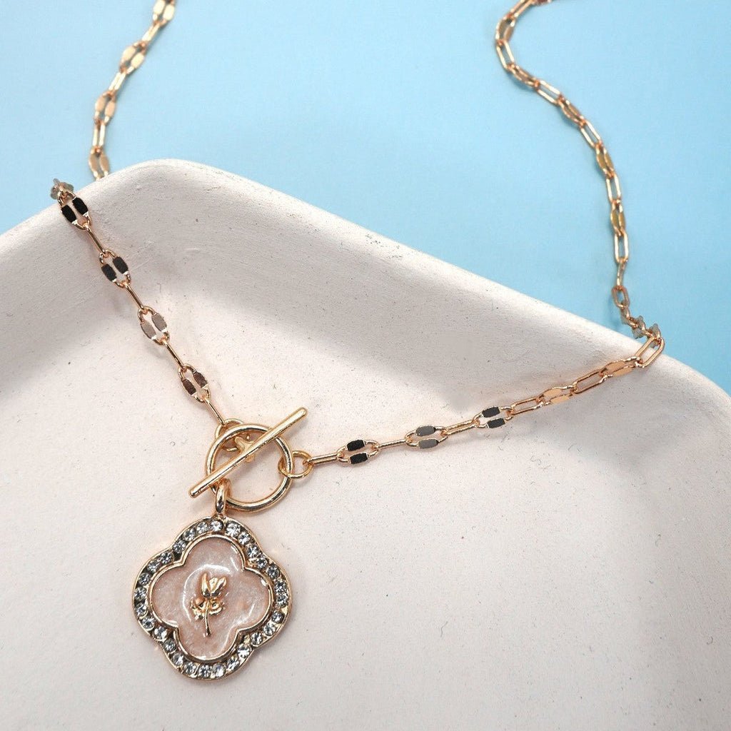 Rose Toggle Necklace - 260 Broadway Boutique