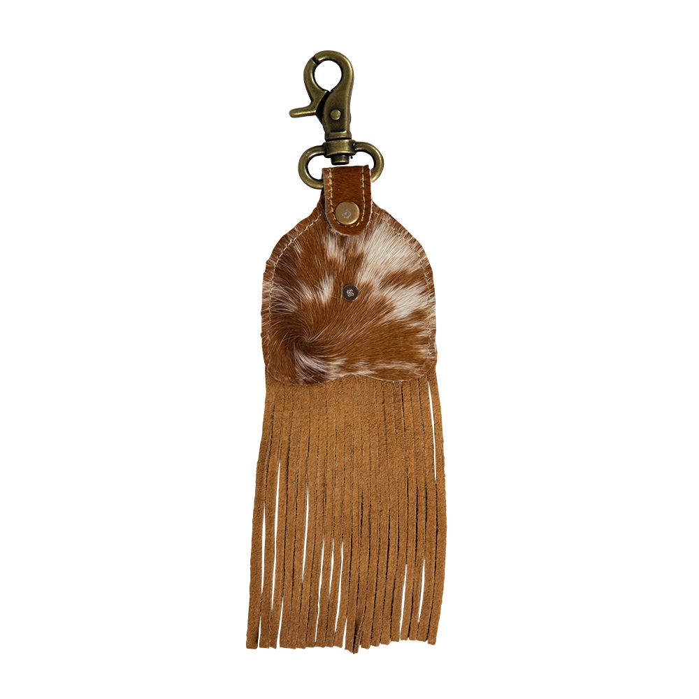 Running River Hairon Hide Fringed Key Fob (2 Styles) - 260 Broadway Boutique