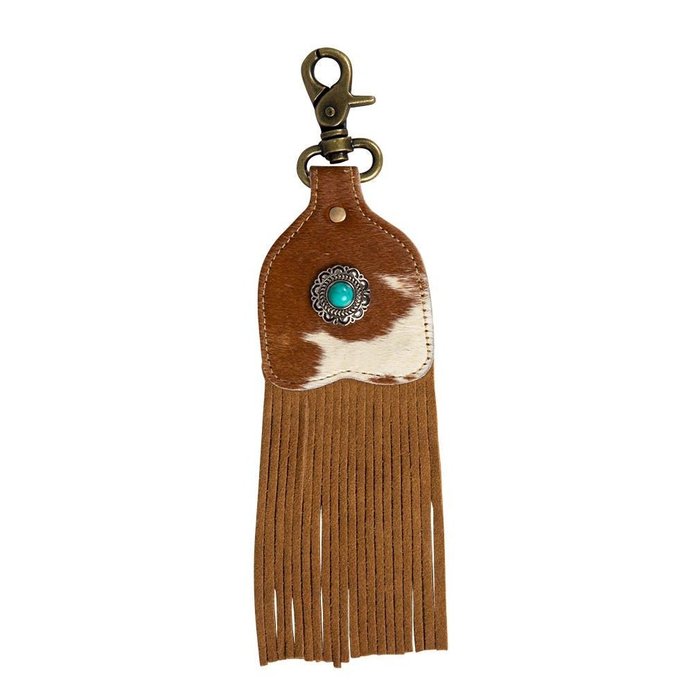 Running River Hairon Hide Fringed Key Fob (2 Styles) - 260 Broadway Boutique