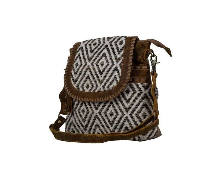 Sand Weaver Flapped Shoulder Bag - 260 Broadway Boutique