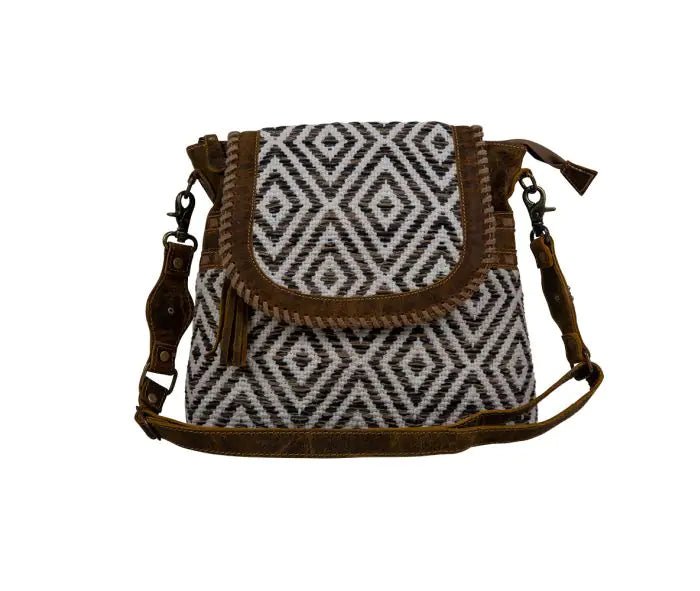 Sand Weaver Flapped Shoulder Bag - 260 Broadway Boutique