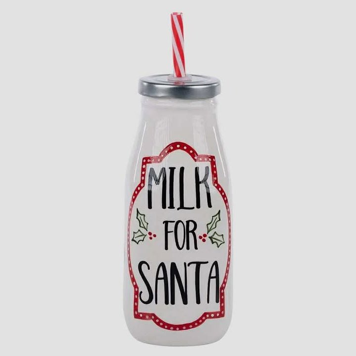 Santa Stop Here Plate & Milk Bottle - 260 Broadway Boutique