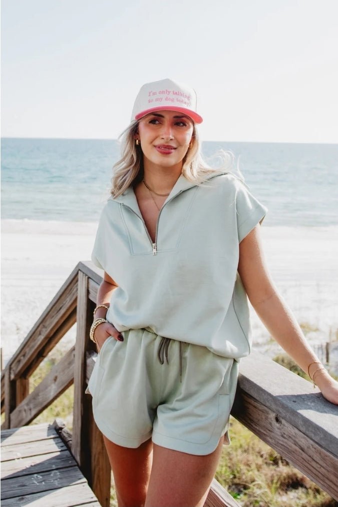 Seafoam Scuba Top & Shorts (sold separately) - 260 Broadway Boutique