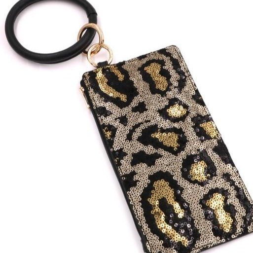 Sequin Pouch Bracelet Keychain - 260 Broadway Boutique