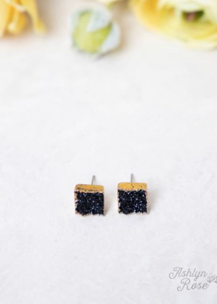 Set to Shine Faux Druzy Studs (Multiple Colors) - 260 Broadway Boutique