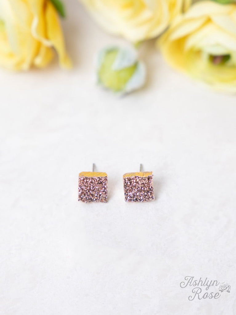 Set to Shine Faux Druzy Studs (Multiple Colors) - 260 Broadway Boutique