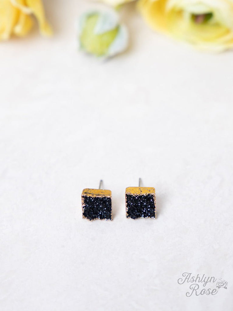 Set to Shine Faux Druzy Studs (Multiple Colors) - 260 Broadway Boutique