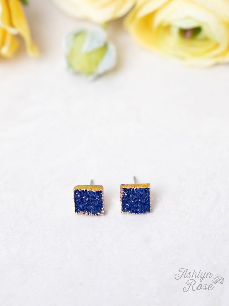 Set to Shine Faux Druzy Studs (Multiple Colors) - 260 Broadway Boutique