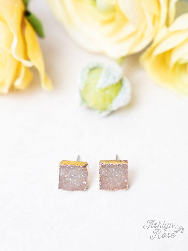 Set to Shine Faux Druzy Studs (Multiple Colors) - 260 Broadway Boutique