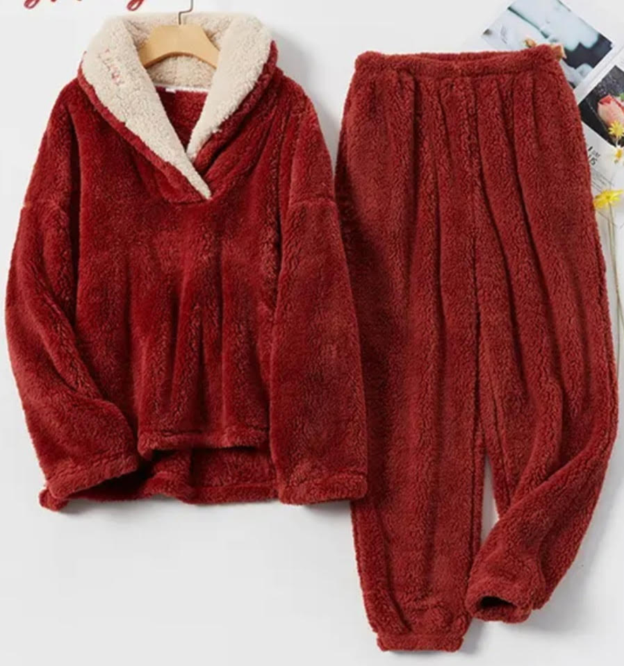 Sherpa Fleece Lounge Set (3 Color Options) - 260 Broadway Boutique