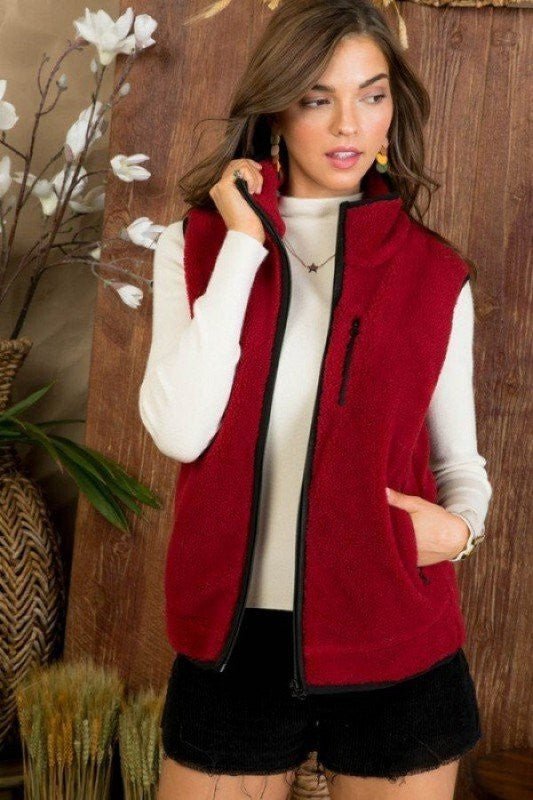 Sherpa Vest FINAL SALE (3 Colors) - 260 Broadway Boutique