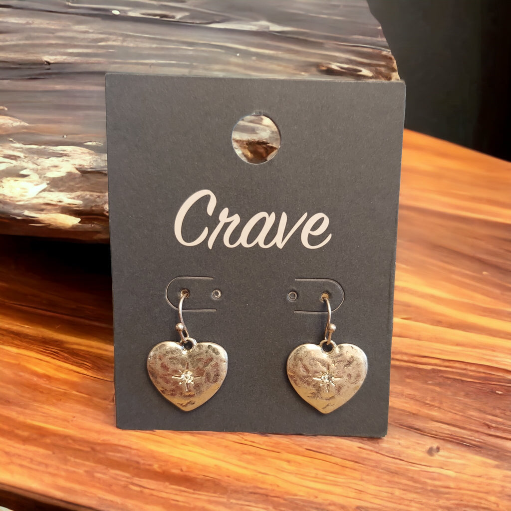 Silver Heart Earrings - 260 Broadway Boutique