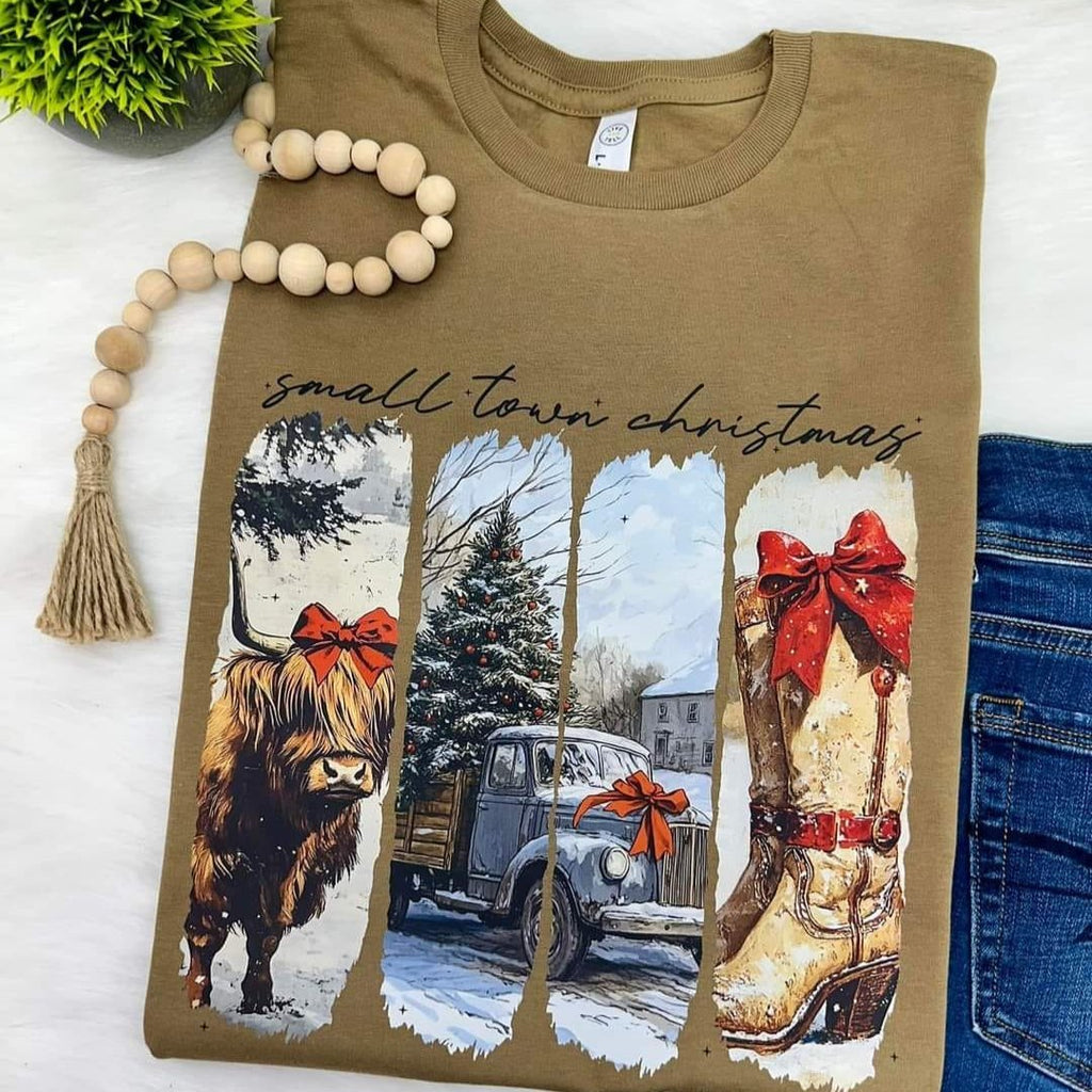 Small Town Christmas Tee - 260 Broadway Boutique