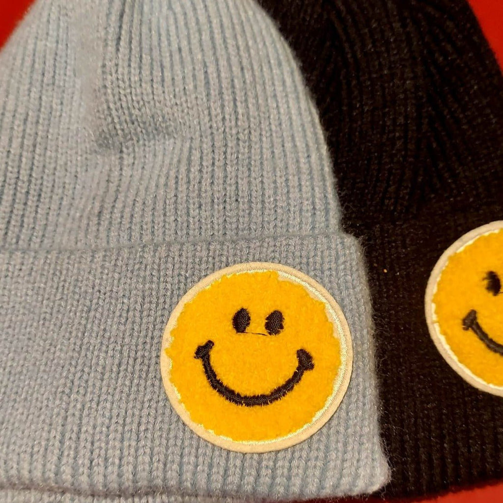 Smiley Face Three - dimensional Embroidered Knitted Hat - 260 Broadway Boutique