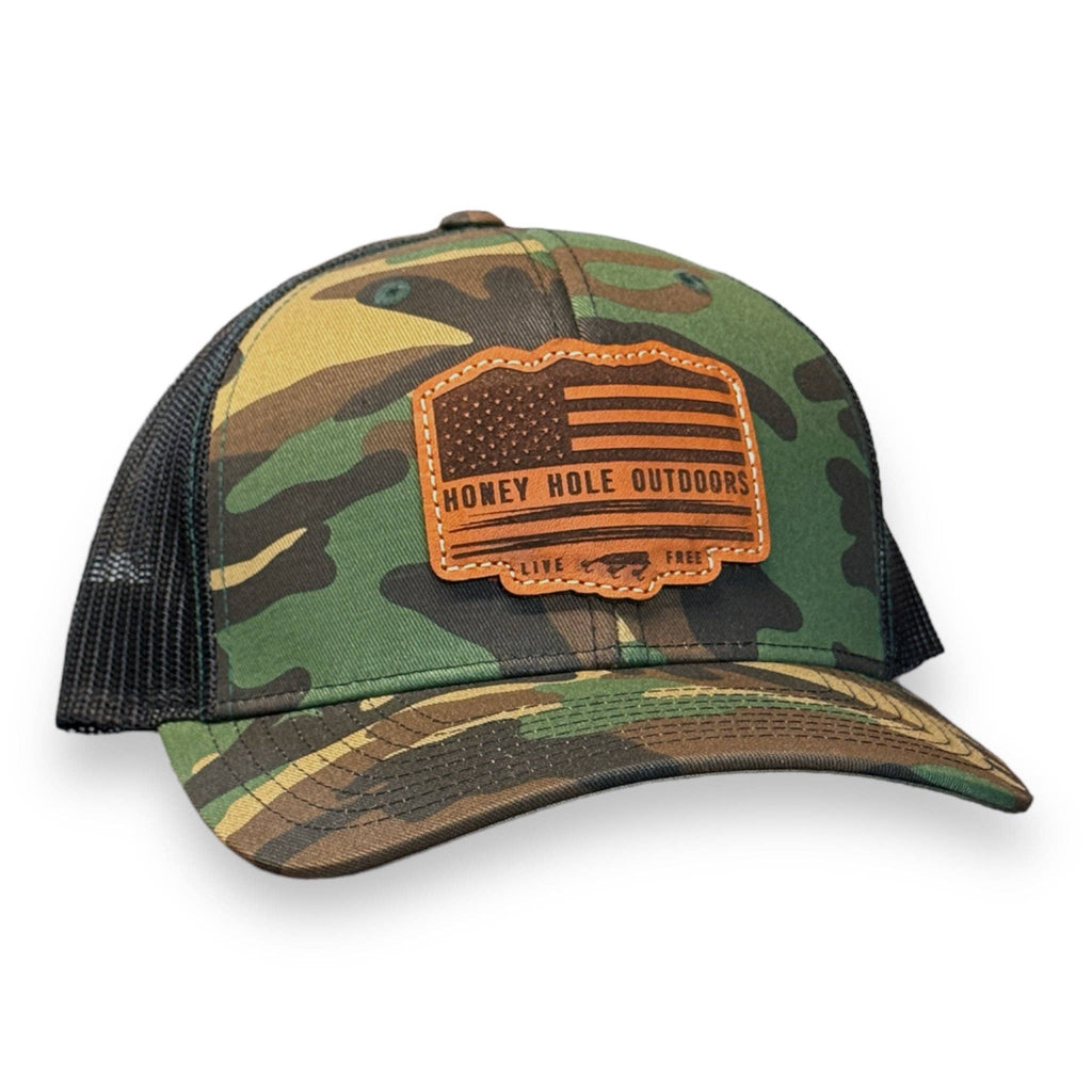 Snapback - Leather Flag Mountain - 260 Broadway Boutique