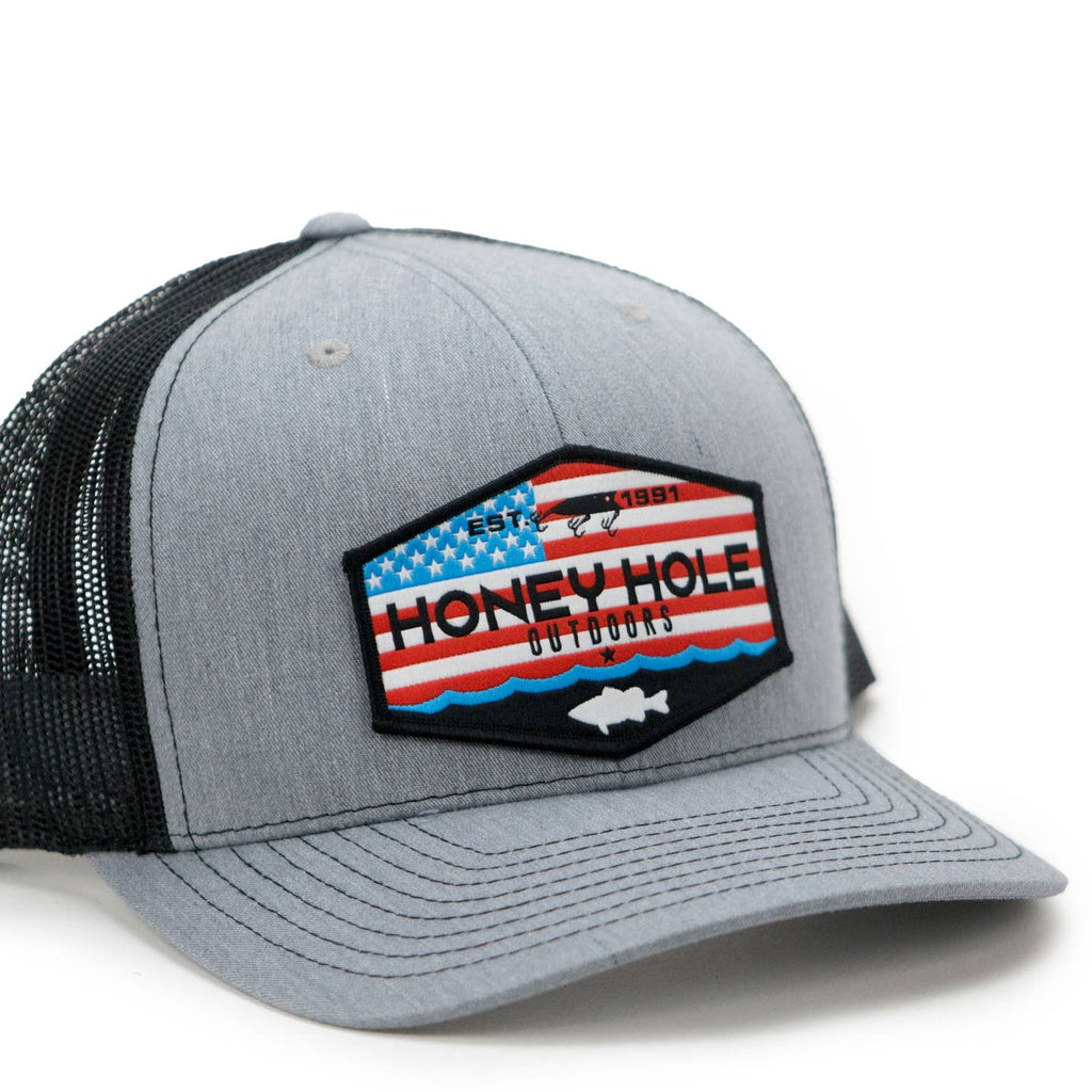 Snapback - USA Hex - Heather Grey Black - 260 Broadway Boutique