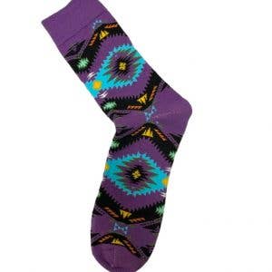 Southwest Purple Socks - 260 Broadway Boutique
