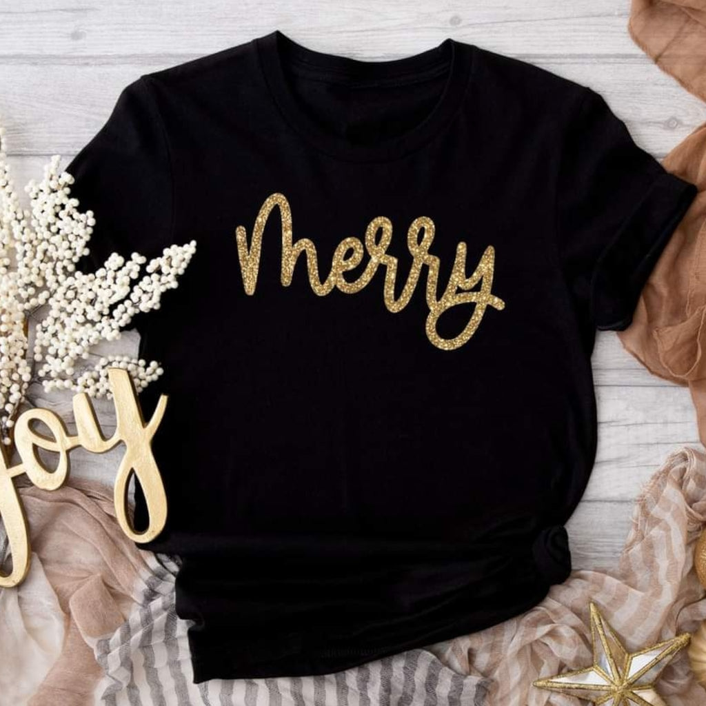 Sparkle Merry Tee (2 Colors) - 260 Broadway Boutique