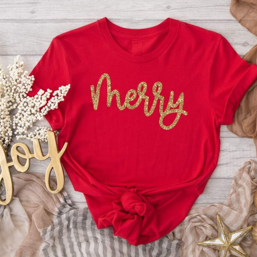 Sparkle Merry Tee (2 Colors) - 260 Broadway Boutique