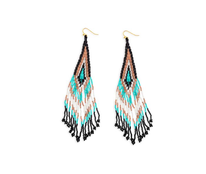 Spirit Feather Beaded Earrings - 260 Broadway Boutique