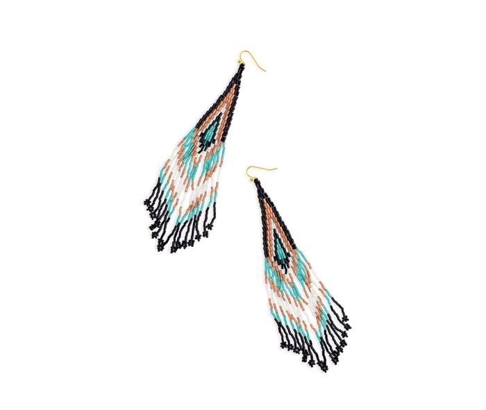 Spirit Feather Beaded Earrings - 260 Broadway Boutique